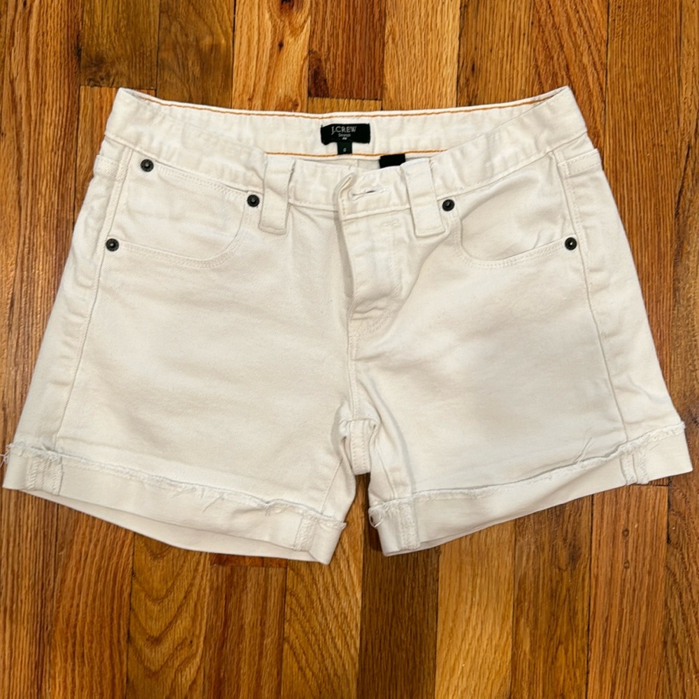 J. Crew White Denim Shorts - Size 0